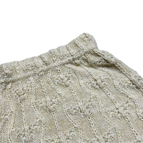 Urban Outfitters Sparkle & Fade Cream Metallic Sweater High Waist Shorts - Large - Picture 3 of 12